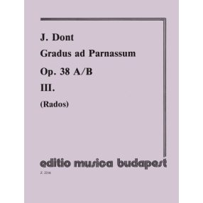 Dont, Jakob: Gradus ad Parnassum 3