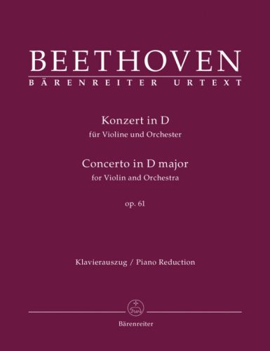 Beethoven, Ludwig van: Concerto for Violin and Orchestra zongorakivonat Op. 61