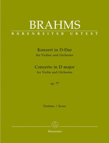 Brahms, Johannes: Concerto for Violin and Orchestra partitúra Op. 77