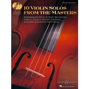   10 Violin Solos from the Masters Intermediate Pieces by Bach, Beethoven, Corelli, Dancla, Mozart, Sarasate, Schubert, Schumann and Vivaldi Kotta és CD